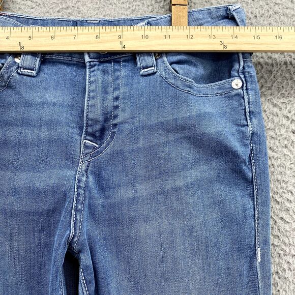 True Religion Jeans 28x24* Jennie Curvy Mid Rise Capri Cropped Denim Pants Women - Picture 3 of 13